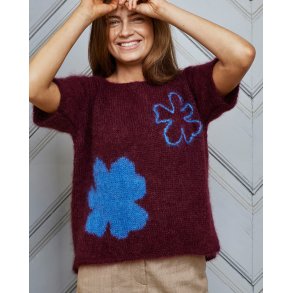 Bella By Permin - T-shirt med firkl�ver i Intarsia - Enkeltopskrift 8932135
