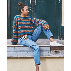 Bella By Permin - Stribet sweater - Enkeltopskrift 893238