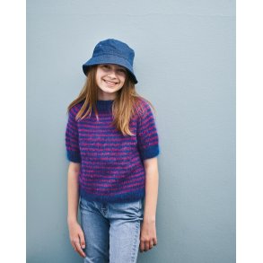 Bella By Permin - Kortrmet bluse med striber - Enkeltopskrift 893251