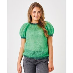 Bluse med pufrme og striber - Permin Enkeltopskrift 893296