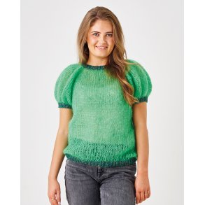 Bluse med pufrme og striber - Permin Enkeltopskrift 893296