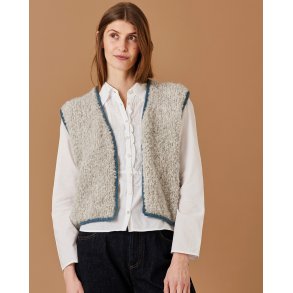 Bodil By Permin - Vest med i-cordkanter i Luna - Enkeltopskrift 896604