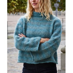 Gudrun By Permin - Bluse med naturlige strukturstriber (digital) - Enkeltopskrift ( 896706)