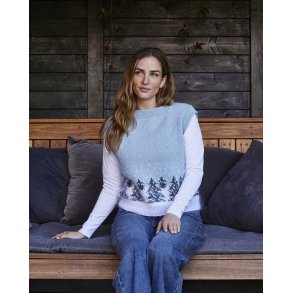 Luna & Bella By Permin - Julevest med grantrer - Enkeltopskrift 899064