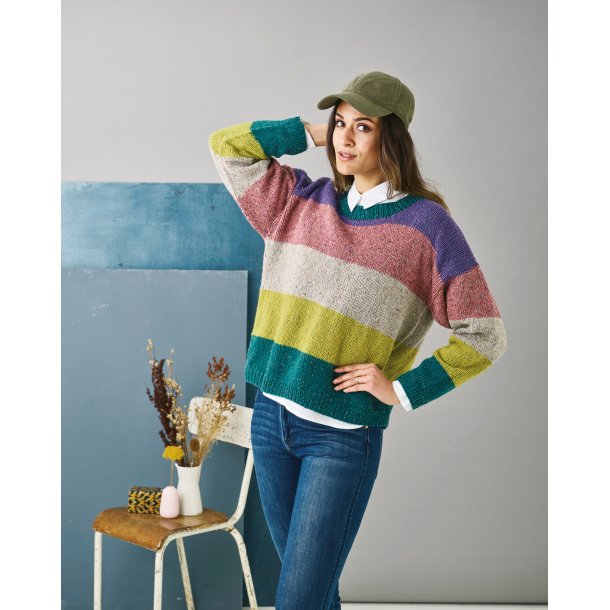 Dagmar By Permin - Stribet Sweater i Dagmar - Enkeltopskrift 305