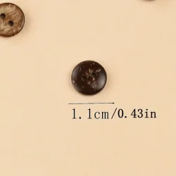 Kokos Knap 12mm 2-Hul