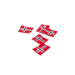 Norske flag i stof til psyning