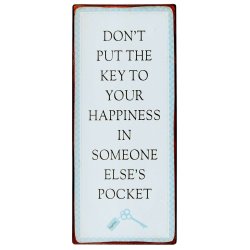 Metal Skilt " Don`t put the key..."(019)