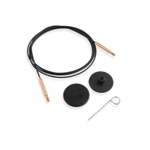 KnitPro - Swivel Kabel til Udskiftelige Rundpinde Sort/Guld