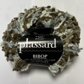 Plassard Bibop Effektgarn - Fv. 12 Brun/Bl/Hvid Multi