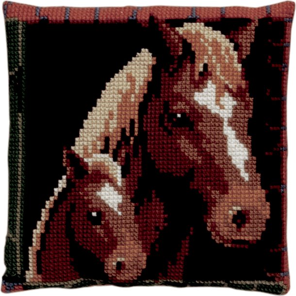 Permin - Broderi Kit - Stramajpude M/G Hest (9633)