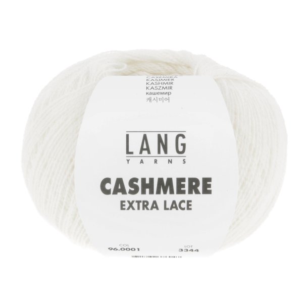 Lang Yarns - Cashmere Ekstra Lace Fv. 01 Hvid