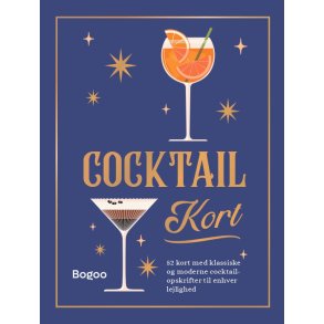 Cocktailkort - 52 kort med klassiske og moderne cocktailopskrifter