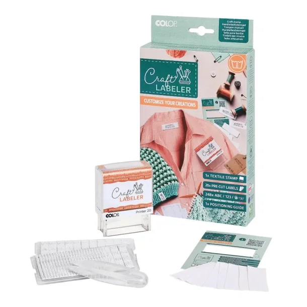 Craft Labeler Stempel S�t, - Lav dine egne tekstilm�rker