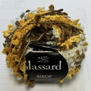 Plassard Bibop Effektgarn - Fv. 40 Gul/Hvid/Brun Multi