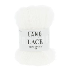 Lang Yarns - Lace Superkid Mohair Fv. 992.0001 Hvid
