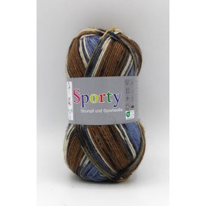 Sporty Str�mpegarn Fv. 671 Brun/Bl�/Hvid Multi