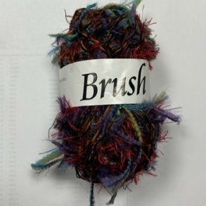 Brush Multicolor Pelsgarn - Fv. 09 Rd/Bl/Lilla