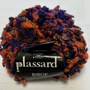 Plassard Bibop Effektgarn - Fv. 48 Lilla/Orange/Brun Multi