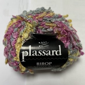 Plassard Bibop Effektgarn - Fv. 73 Rosa/Bl/Gul Multi