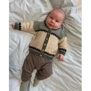 Petiteknit  Cross Cardigan Baby - Enkeltopskrift
