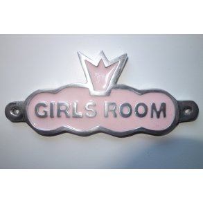 Metalskilt dr - GIRLS ROOM 