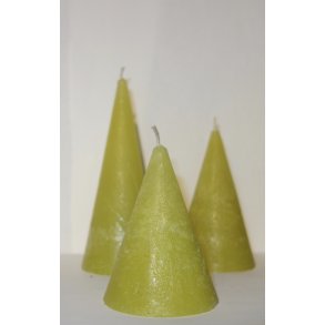 Spids Lys H�ndlavet. S�t a 3 stk - Gr�n