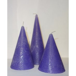 Spids Lys H�ndlavet. S�t a 3 stk - Lilla