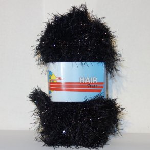 Pelsgarn G-B. Lurex Hair Sort.