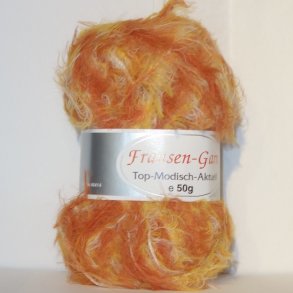 Fransen Pelsgarn fra G-B. Farve 28 Solopgang 