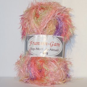 Fransen Pelsgarn fra G-B. Fv. 125 Candyfloss. 