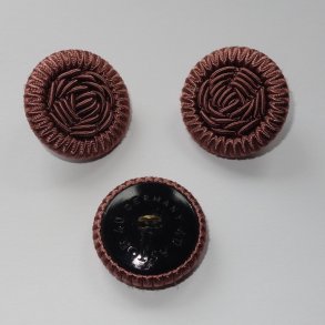 Vintage knap med stof i gammelrosa  (no98)