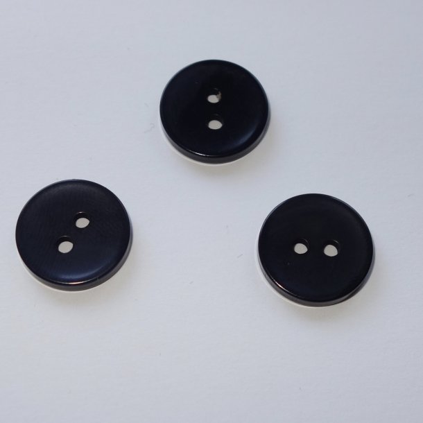 Poly Knap 15 mm. Navy  (no75)