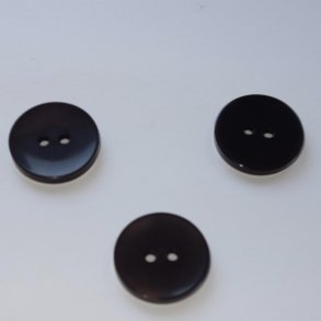 Poly Knap M�rk Brun 20 mm.  (no65)