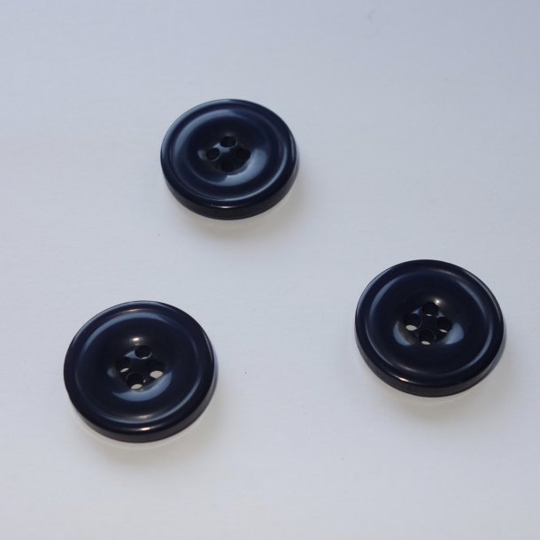 Poly Knap Navy Blue 20mm.  (no37)