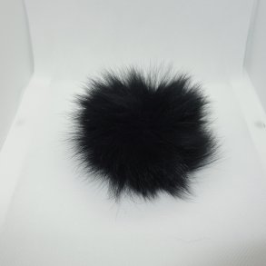 Pompon S�lvr�v 14 cm. Sort (no125)