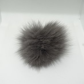 Pompon S�lvr�v 10 cm. M�rk Gr� (no114)