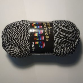 JUMP - Strmpegarn Print Fv. 6 Sort/Natur   