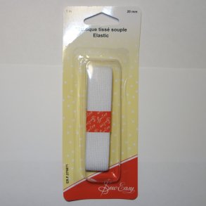 Bld vvet Elastik 20mm Hvid 1 meter (275871)