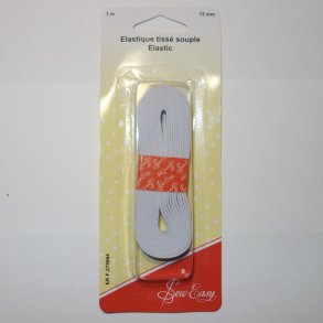 Bld vvet Elastik 12mm Hvid 1 meter (275864)
