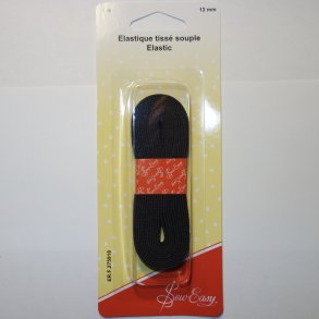 Bld vvet Elastik 12mm Sort 1 meter (275918)