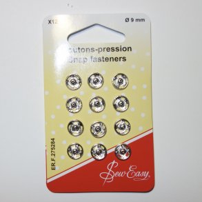 Tryklse -9mm 12 stk slv (275284)