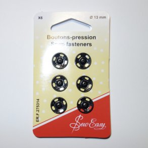 Tryklse  13mm 6 stk. Sort (275314)