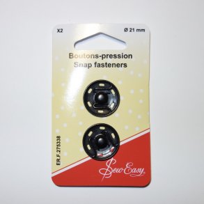 Tryklse  21mm 2 stk. Sort (275338)