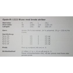 Bluse med brede striber - Cewec - Enkeltopskrift nr 1222