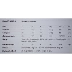 "Simplicity" Til brn - Cewec - Enkeltopskrift nr 3807