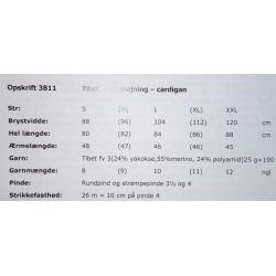 Tibet "En drejning" Cardigan - Cewec - Enkeltopskrift nr 3811