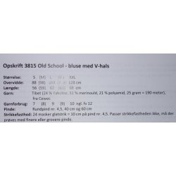 "Old School" Bluse med v-hals - Cewec - Enkeltopskrift nr 3815