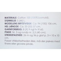 Hjertegarn - T-Shirt Sidsel - Enkeltopskrift nr. 2346