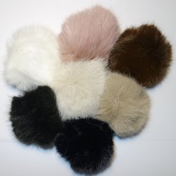 Pompon  - Poly/Acryl 80mm Fv. Brun